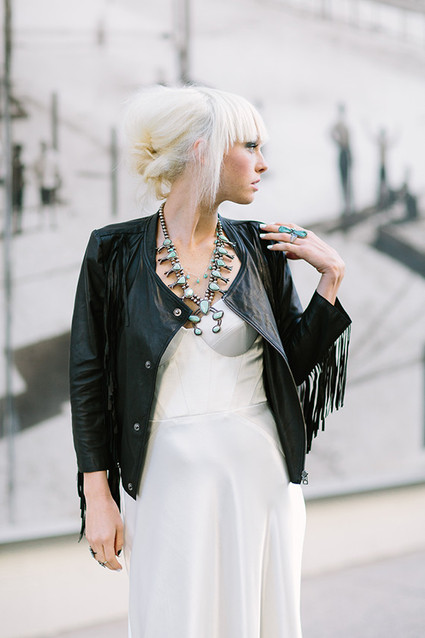 Modern black and blue bridal inspiration