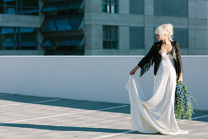 Modern black and blue bridal inspiration