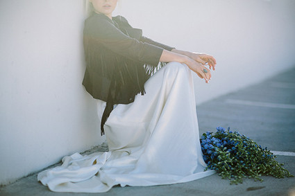 Modern black and blue bridal inspiration