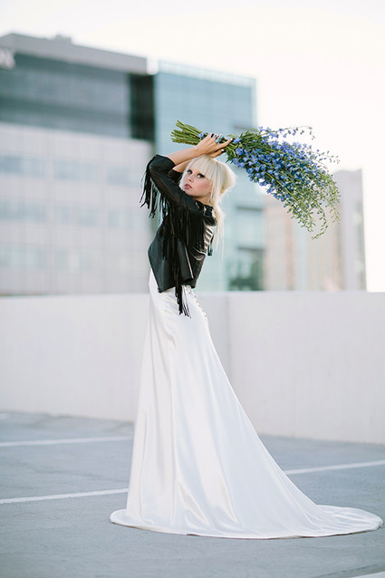 Modern black and blue bridal inspiration
