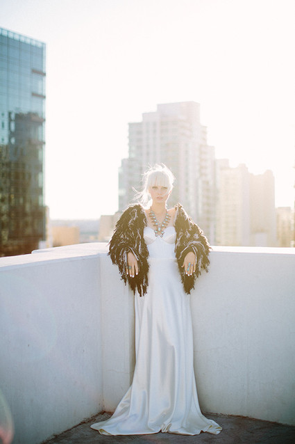 Modern black and blue bridal inspiration