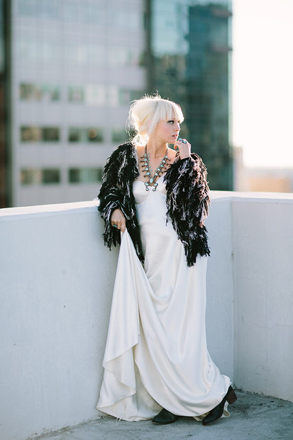 Modern black and blue bridal inspiration