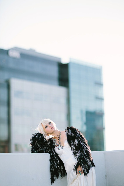 Modern black and blue bridal inspiration Inspiration