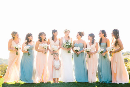 Pastel bridesmaid dresses
