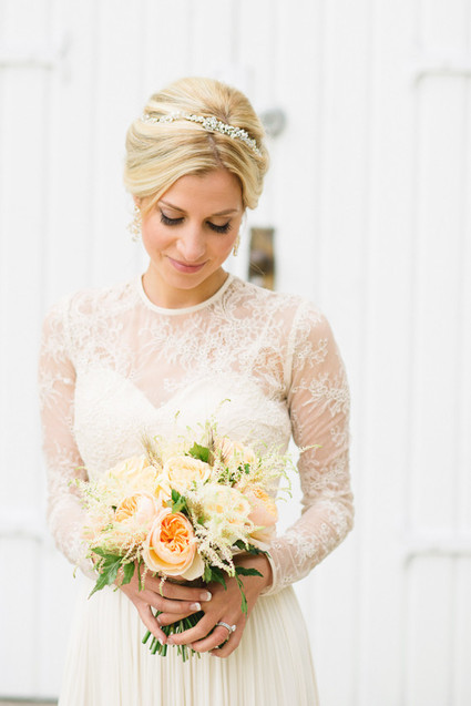 Lace wedding dress with