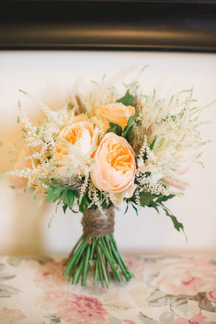 Coral peony bouquet