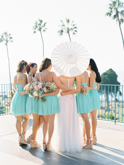 Nautical wedding bridesmaids