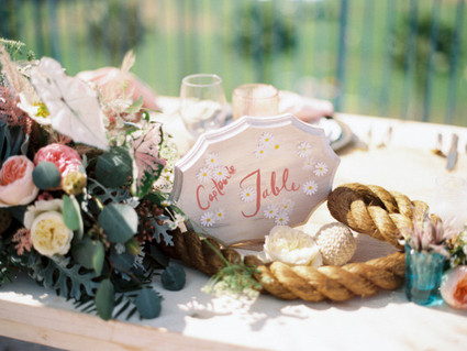 Nautical wedding table number