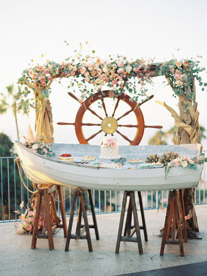 Nautical La Jolla Wedding Dessert Table