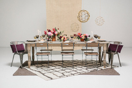 Organic bohemian tablescape