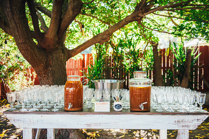 Wedding food and drink station