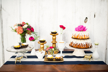 Floral Farm Wedding Dessert Table Inspiration