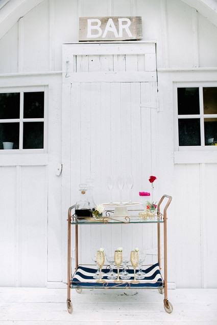 Gold bar cart