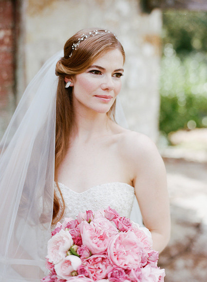 Pink rose bridal bouquet