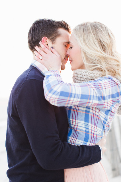 Early spring beach proposal