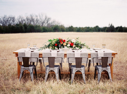 Rustic outdoor tablescape