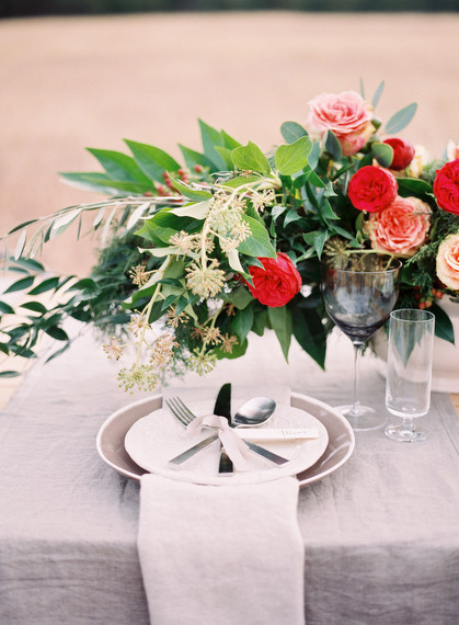 Rustic outdoor tablescape