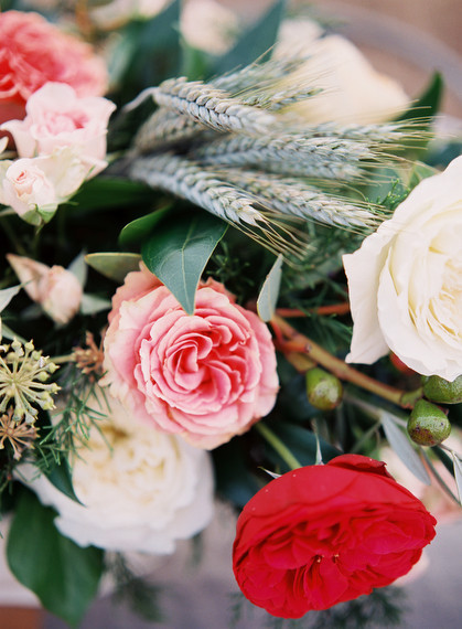 Red rose floral centerpiece