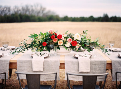 Rustic outdoor tablescape