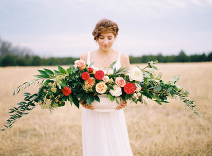 Large rose floral centerpiece