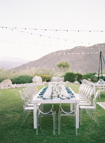 Palm springs wedding tables cape