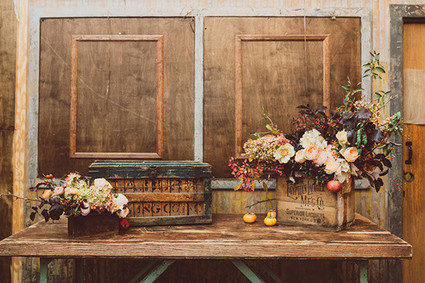 Urban New York City loft wedding decor