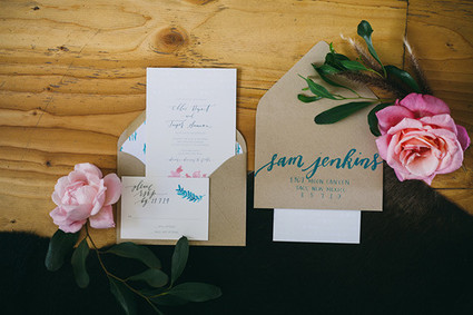 Colorful wedding invitation