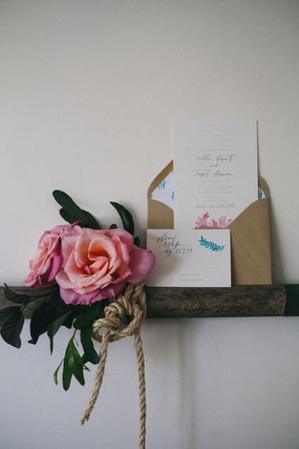 The Alamo Motel inspired wedding invitation