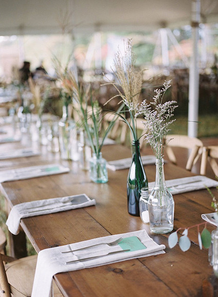 Green wedding tablescape