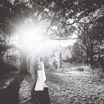 Outdoor wedding portrait