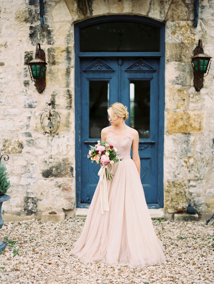 Spring garden editorial bride