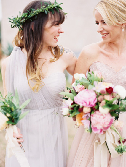 Spring garden editorial bridesmaid