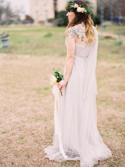 Spring garden editorial bride
