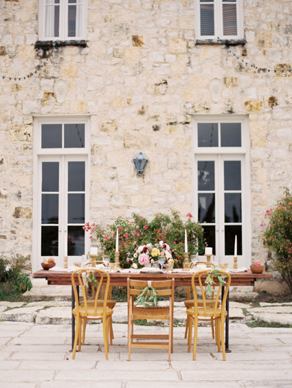 Spring garden editorial tablescape