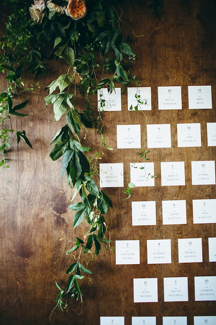 Wooden escort card display Inspiration