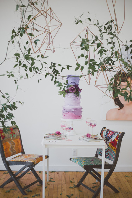 Purple cake dessert table