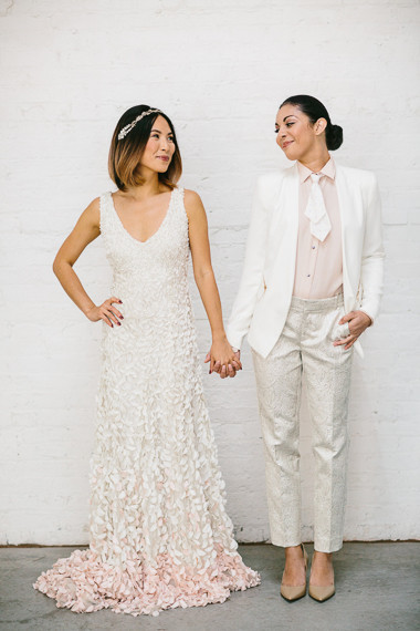 White sparkly wedding dresses