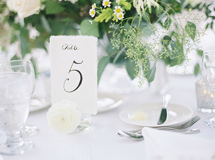 White table number