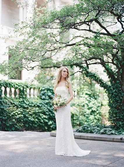 Bride in garden