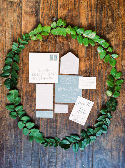 Vintage wedding invitation