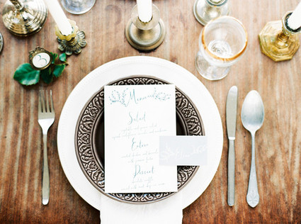 Vintage wedding place setting Inspiration