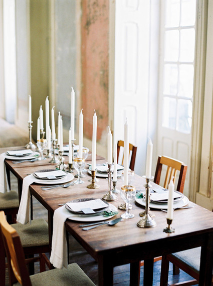 Vintage wedding tablescape