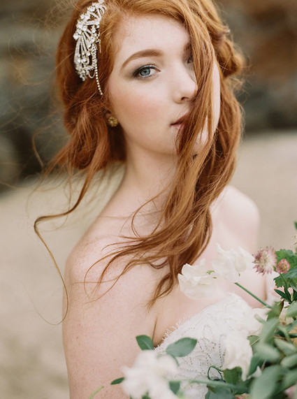 Relaxed bridal hair