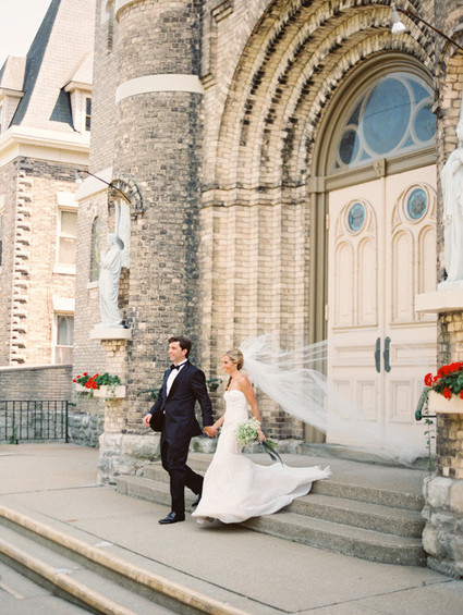 Church wedding portrait