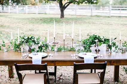 Rustic outdoor tablescape