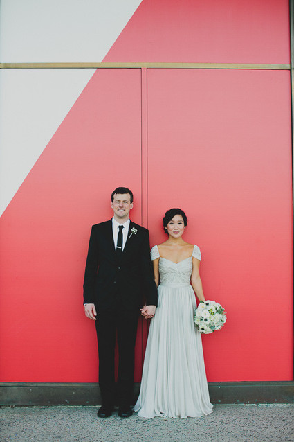 Colorful wedding portait