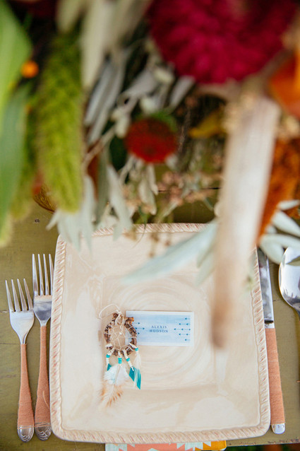 Bohemian place setting Inspiration