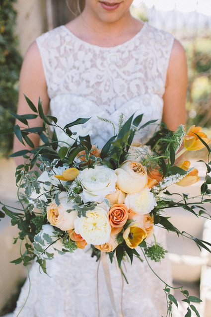 Summer Wedding Orange Bouquets