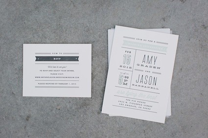 Modern wedding invitations