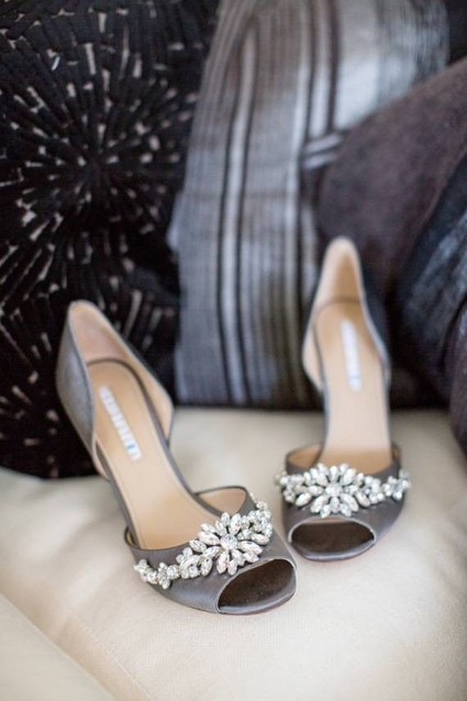 David Tutera satin wedges